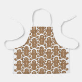 ジンジャーブレッドマンクリスマスホリデークッキーベーキング エプロン (正面)