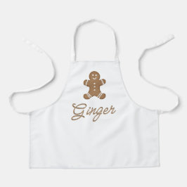 ジンジャーブレッドマンクリスマスホリデークッキーベーキング エプロン