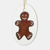 ジンジャーブレッドマンクリスマスホリデーベーキングCookie セラミックオーナメント (左)