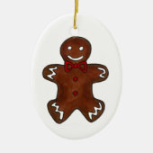 ジンジャーブレッドマンクリスマスホリデーベーキングCookie セラミックオーナメント (正面)