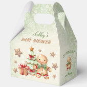 ジンジャーブレッドマンクリスマスボーイ赤ちゃんシャワー大 フェイバーボックス (正面)