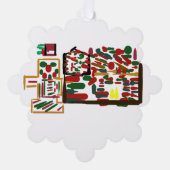 ジンジャーブレッドマンクリスマス オーナメントカード (正面)