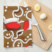 ジンジャーブレッドマンクリスマス キッチンタオル (四つ折り)