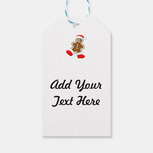 ジンジャーブレッドマンクリスマス ギフトタグ (裏面)