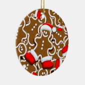 ジンジャーブレッドマンクリスマス セラミックオーナメント (右)