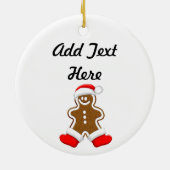 ジンジャーブレッドマンクリスマス セラミックオーナメント (裏面)