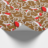 ジンジャーブレッドマンクリスマス ラッピングペーパー (角)