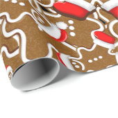 ジンジャーブレッドマンクリスマス ラッピングペーパー (ロールコーナー)