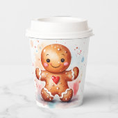 ジンジャーブレッドマンクリスマス 紙コップ (裏面)