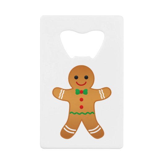 ジンジャーブレッドマンクレジットカードボトルオープナー クレジットカード栓抜き (正面)