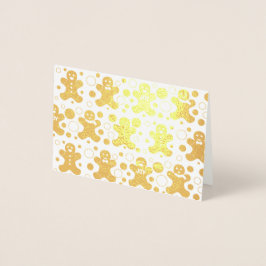 ジンジャーブレッドマングリーティングカード 箔カード