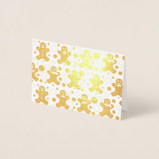 ジンジャーブレッドマングリーティングカード 箔カード (正面)