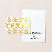 ジンジャーブレッドマングリーティングカード 箔カード (ディスプレー)