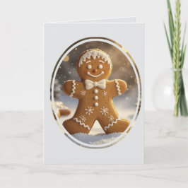 ジンジャーブレッドマンコookies クリスマスの遊び心 シーズンカード