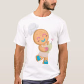 ジンジャーブレッドマンシェフと絞り袋 Tシャツ (正面)