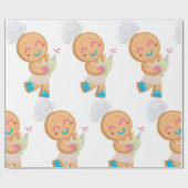 ジンジャーブレッドマンシェフ ラッピングペーパー (フラット)