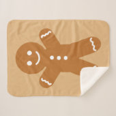 ジンジャーブレッドマンシェルパ毛布 シェルパブランケット (正面(横))