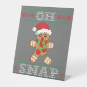 ジンジャーブレッドマンシャツギフトああスナップクリスマス醜い 台座サイン (正面)