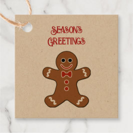 ジンジャーブレッドマンシーズンギフトラベル フェイバータグ