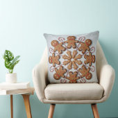 ジンジャーブレッドマンシームレスパターンクリスマス クッション (椅子)