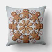 ジンジャーブレッドマンシームレスパターンクリスマス クッション (裏面)