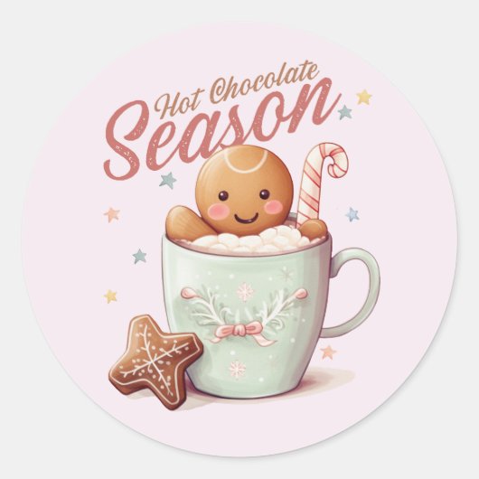 ジンジャーブレッドマンシール ラウンドシール (正面)