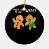 ジンジャーブレッドマンスおもしろいクリスクッキーベーキング セラミックオーナメント (正面)