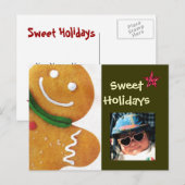 ジンジャーブレッドマンスウィートホリデーズフォトポストカード シーズンポストカード (正面/裏面)
