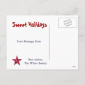 ジンジャーブレッドマンスウィートホリデーズフォトポストカード シーズンポストカード (裏面)