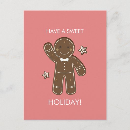 ジンジャーブレッドマンスウィートホリデーポストカード シーズンポストカード (正面)