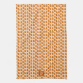 ジンジャーブレッドマンスカンジナビアモンゴグラムおもしろいホリデー キッチンタオル (縦)