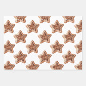 ジンジャーブレッドマンスターサンタクリスマス ラッピングペーパーシート (正面2)