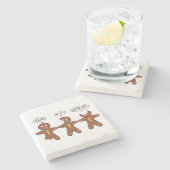 ジンジャーブレッドマンスマイレッグスティホリデー ストーンコースター (横)