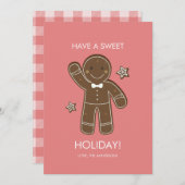 ジンジャーブレッドマンズスウィートホリデーカード シーズンカード (正面/裏面)