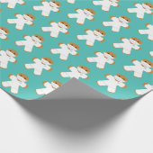 ジンジャーブレッドマンナースドクターホワイトスクラブス ラッピングペーパー (角)