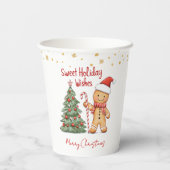 ジンジャーブレッドマンハウスクリスマス紙カップ 紙コップ (裏面)