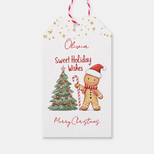 ジンジャーブレッドマンハウスグランドドータークリスマス ギフトタグ (裏面)