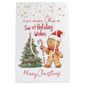 ジンジャーブレッドマンハウスグランドドータークリスマス ミディアムペーパーバッグ (裏面)