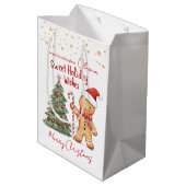 ジンジャーブレッドマンハウスグランドドータークリスマス ミディアムペーパーバッグ (裏面アングル)