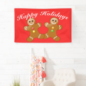 ジンジャーブレッドマンハッピーホリデー 横断幕 (インサイチュ)