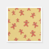 ジンジャーブレッドマンパターン スタンダードカクテルナプキン (正面)