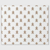 ジンジャーブレッドマンパターン ラッピングペーパー (フラット)