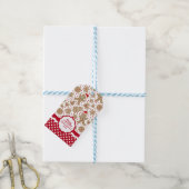 ジンジャーブレッドマンパーソナライズされたクリスマス ギフトタグ (より糸付き)