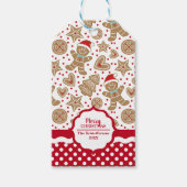 ジンジャーブレッドマンパーソナライズされたクリスマス ギフトタグ (正面)
