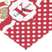 ジンジャーブレッドマンパーソナライズされたクリスマス ショートテーブルランナー (コーナー)