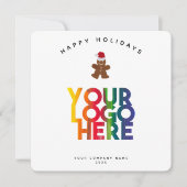 ジンジャーブレッドマンビジネスロゴクリスマスカード (正面)