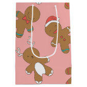 ジンジャーブレッドマンピンクミディアム抱き枕 ミディアムペーパーバッグ (裏面)