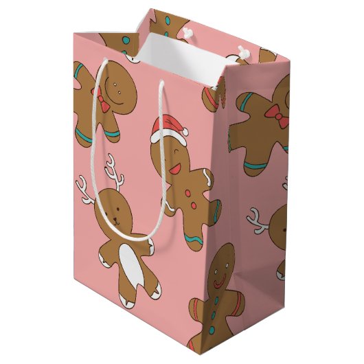 ジンジャーブレッドマンピンクミディアム抱き枕 ミディアムペーパーバッグ (裏面アングル)