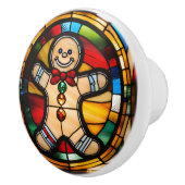 ジンジャーブレッドマンフェイクステンドグラス セラミックノブ (右)