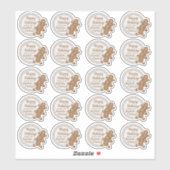 ジンジャーブレッドマンプレイドクリスマスホリデークッキー シール (シート)